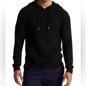 Quince NWT Mongolian Cashmere Pullover Hoodie Men’s Black Size S